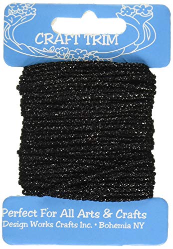 Design Works Crafts Glitter Black Yarn Card