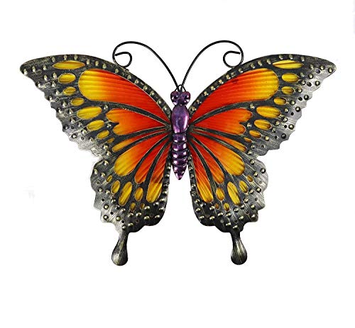 Comfy Hour Travel on Wings Collection 12" Metal Art Butterfly Wall Decor