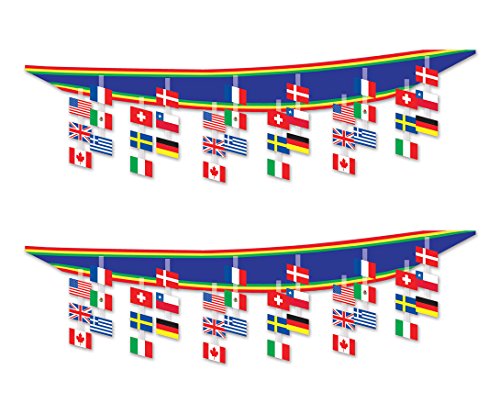 Beistle , 2 Piece International Flag Ceiling D√©cor, 12&