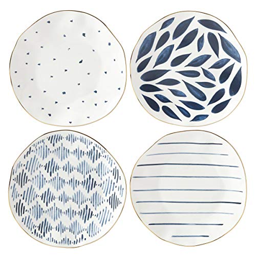 Lenox Blue Bay 4-Piece Dessert Plate Set, 4.05 LB