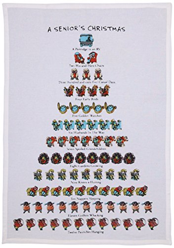Peking Handicraft Mistletoe & Co. A Senior's Christmas Kitchen Towel, 18" x 26"
