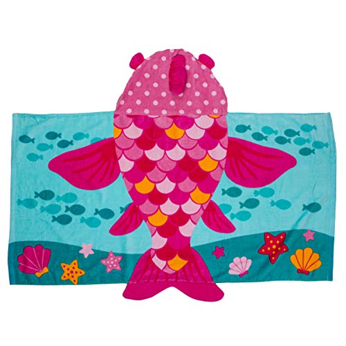 Stephen Joseph Hooded Towel Fish Pink