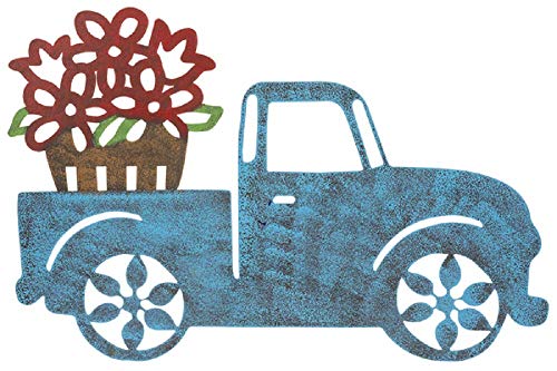 Ganz MG178312 Flower Truck Wall Decor, 16-inch Width