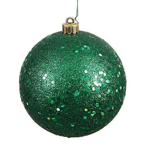 Vickerman 12" Emerald Sequin Ball Ornament