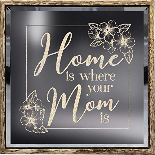 Spoontiques Home is Where Mom is Lighted Sign, Silver