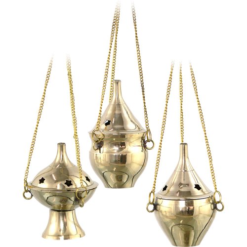 Kheops International The New Age Source Brass Incense Burners Hanging Little Stars