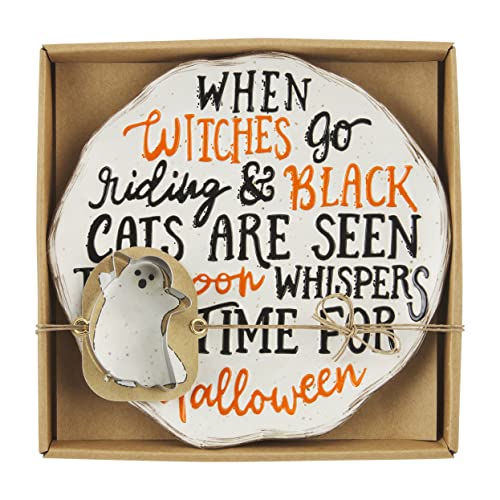 Mud Pie Stoneware Halloween Cookie Plate and Cutter Set