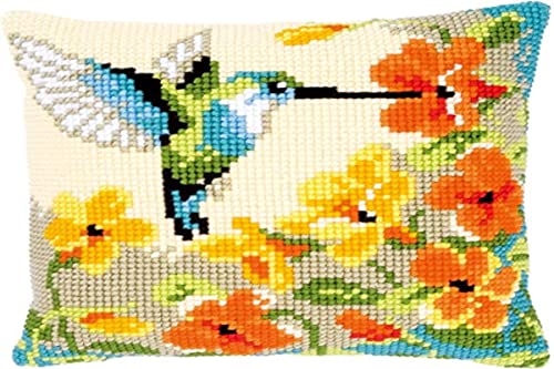 Vervaco Hummingbird Cross Stitch Cushion, Multi-Colour