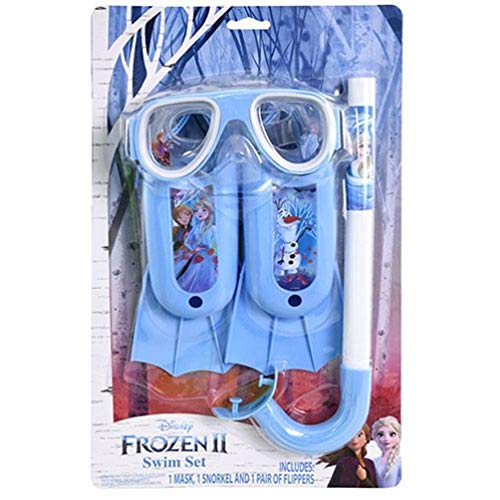 UPD Frozen 2-3 pc Swim Set on Blister Card 1 Mack 1 Snorkel 1 Flippers