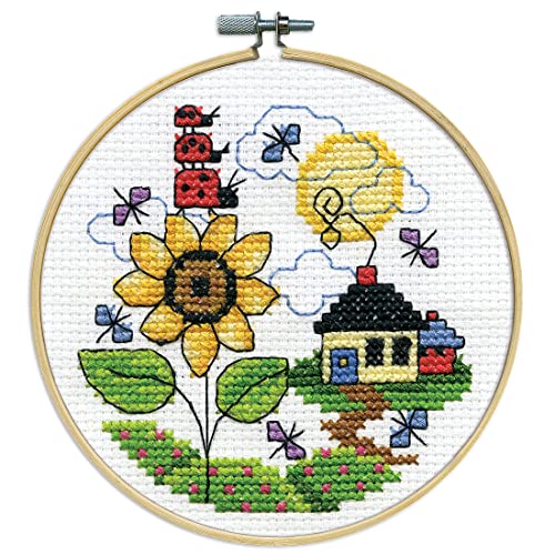 Design Works Crafts Hoop, Sunflower Counted Cross Stitch Kit