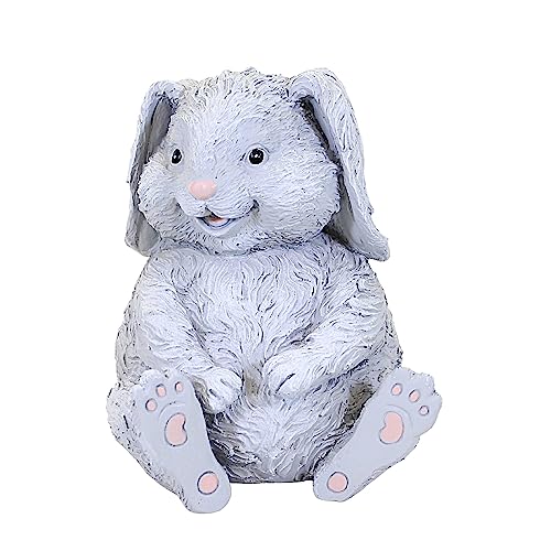 Roman Pudgy Pals Bunny Garden Statue, 8-inch Height, Outdoor Decoration