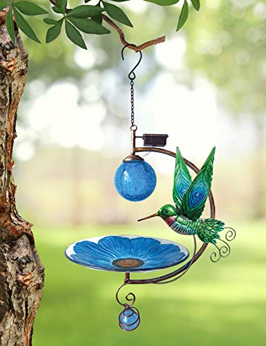 Sunset Vista Designs Solar Globe Bird Feeder, Hummingbird