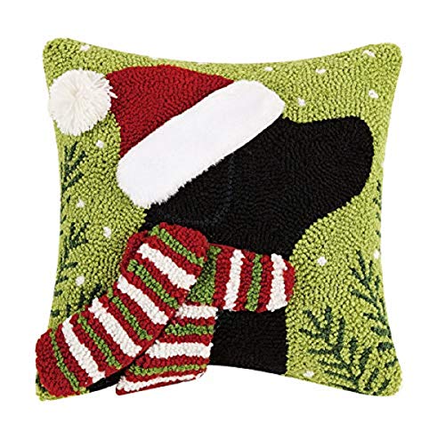 Peking Handicraft 31TG164C14SQ 3D Christmas Holiday Hook Pillow, 14-inch Square