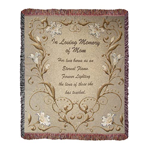 Manual ATMIMO Tapestry Throw Blanket, 60-inch Length (in Loving Memory of Mom)