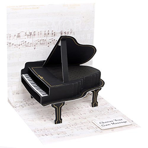 Up With Paper 3D Treasures greeting card - BABY GRAND PIANO