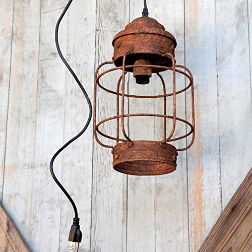 Park Hill Collection ELH81314 Salvaged Lantern Hanging Light Fixture, 16-inch High