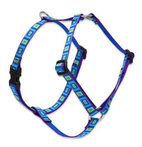 Lupine Pet Originals 1/2" Sea Glass 12-20" Adjustable Roman Dog Harness for Small Dogs