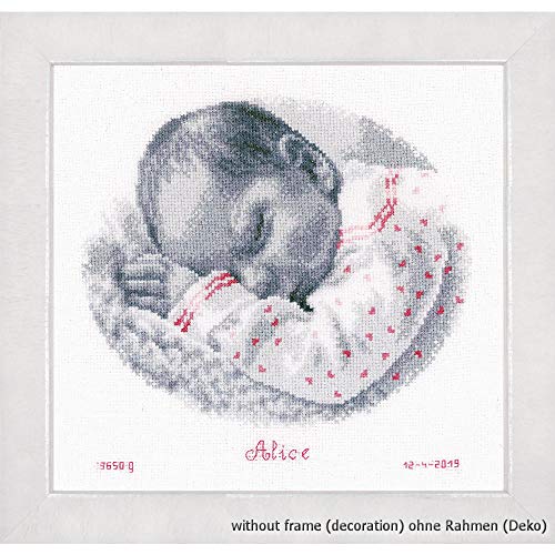 VERVACO (3PL) Cross Stitch, Sleeping Baby (14 Count)