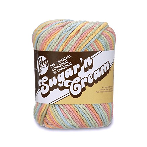 Spinrite Yarns (CA) Lily Sugar 'N Cream The Original Ombre Yarn, 2oz, Gauge 4 Medium, 100% Cotton, Butter Cream - Machine Wash & Dry