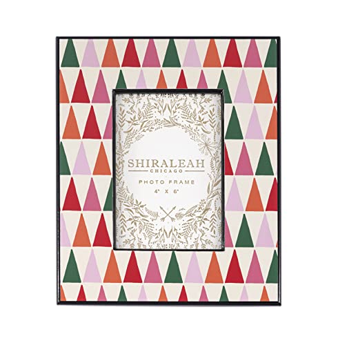 Shiraleah Celebration Geo Holiday Trees 4" X 6" Picture Frame