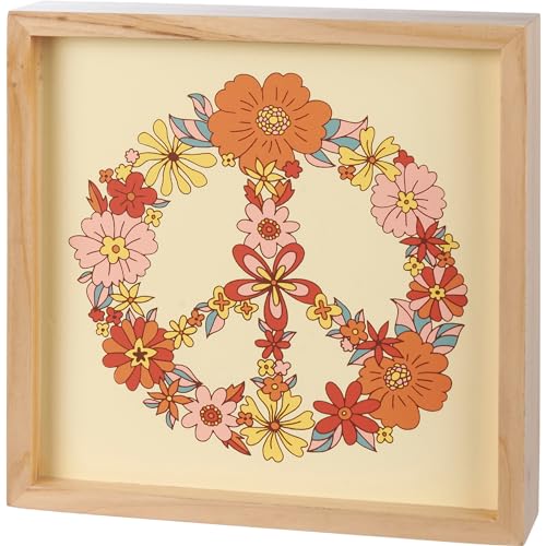 Inset Box Sign - Floral Peace