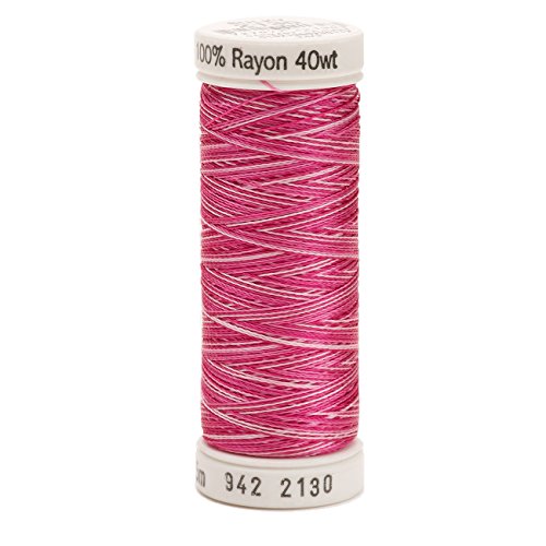 PA Distribution Sulky Of America 268d 40wt 2-Ply Variegated Rayon Thread, 250 yd, Fuchsias