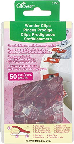 Clover Wonder Clips, Red, 50-Pack