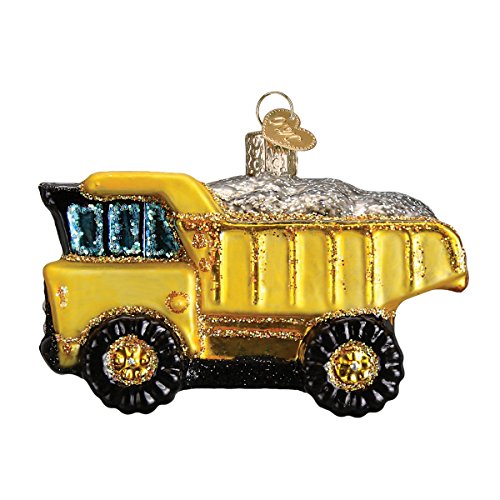 Old World Christmas Glass Blown Ornament Toy Dump Truck (44085)