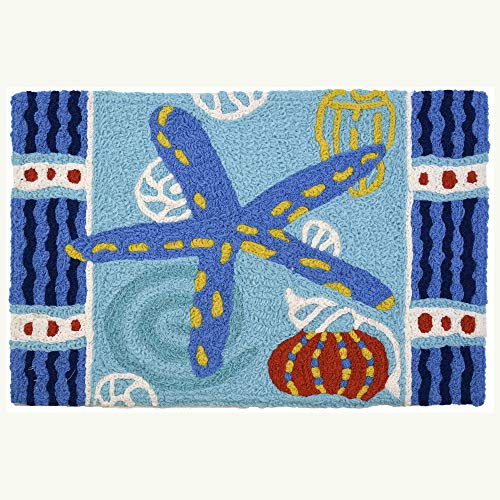 Home Comfort Jellybean JB-JHN008 20 x 30 in. Teal Starfish Area Rug
