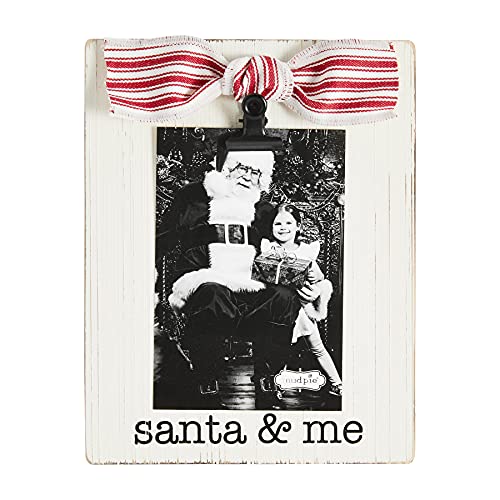 Mud Pie Christmas Santa & Me Frame, 9" x 7", Pine Wood