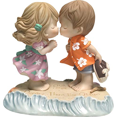 Precious Moments Love is Deeper Than The Ocean Bisque Porcelain 183001 Figurine, One Size, Multi