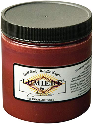 Jacquard Lumiere Fabric Color 8 oz Jar - Metallic Russet