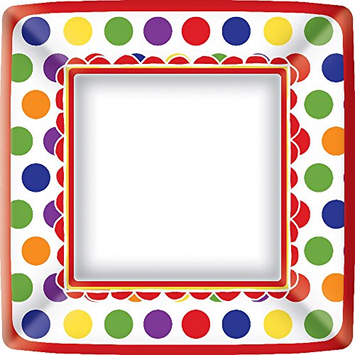 Boston International, Plate 10 Sq Birthday Party Fun, 8 Count