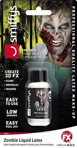 Smiffys Zombie Liquid Latex Low Ammonia White 28ml / 1oz