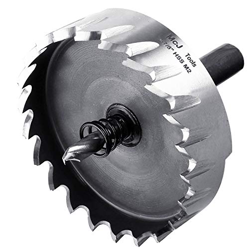 McJ Tools 2-7/8 Inch HSS M2 Drill Bit Hole Saw for Metal, Steel, Iron, Alloy, Ideal for Electricians, Plumbers, DIYs, Metal Professionals