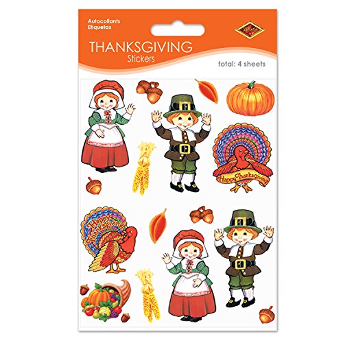 Beistle Thanksgiving Day Party Stickers