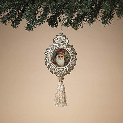 Gerson 2617040 Glass Ornament with Tassel 10.25" H