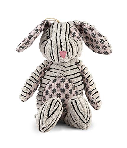 NANDOG Pet Gear My BFF Knitted Corduroy Rabbit Toy, Grey