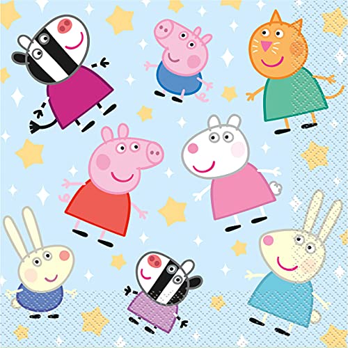 Unique Industries Peppa Pig Lunch Napkins 16 Count