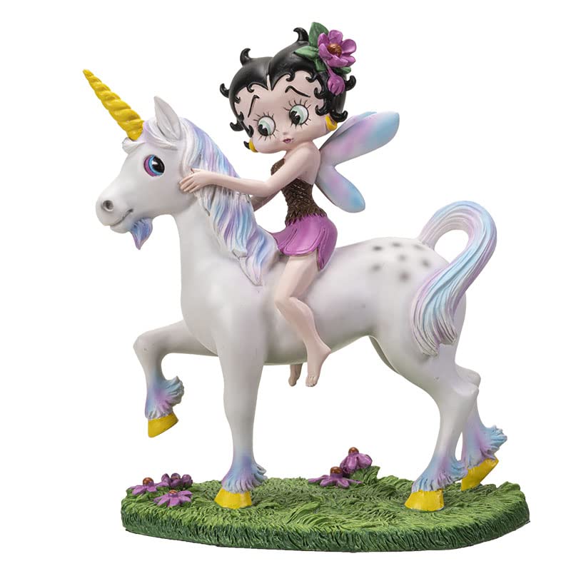 Pacific Trading Betty Boop Unicorn Figurine, 9.5-inch Length, Cold Cast Resin