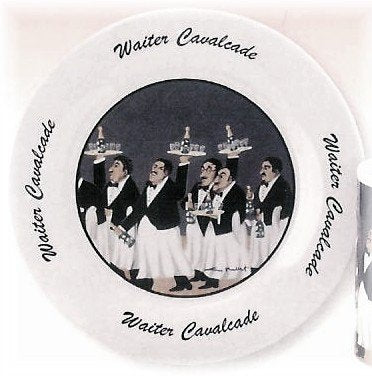 4 Guy Buffet WAITER CAVALCADE DESSERT PLATES tableware