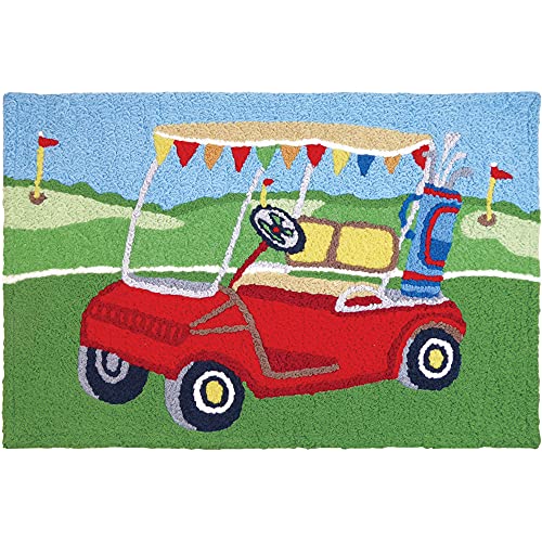 Home Comfort Jellybean Golf Cart Kitchen Indoor/Outdoor Machine Washable 21" x 33" Accent Rug