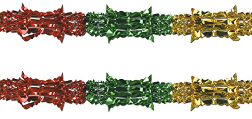 Beistle , 2 Piece Metallic Garlands, 8" x 9&