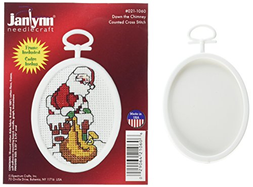 Design Works Crafts Janlynn Down The Chimney Mini Counted Cross Stitch Kit-2-1/2 X2-3/4 Oval 18 Count