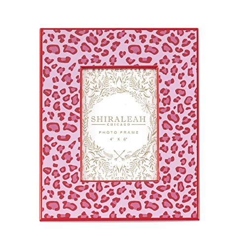 Shiraleah Celebration Pink and Red Animal Print 4" X 6" Picture Frame