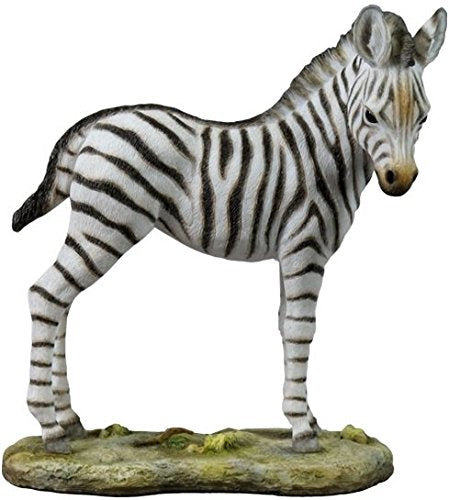 Unicorn Studio 6.88 Inch Standing Baby Zebra Decorative Figurine, Black and White