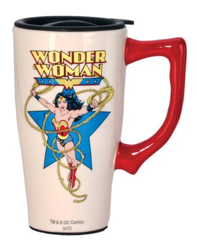 Spoontiques DC Comics Wonder Woman Travel Mug, White
