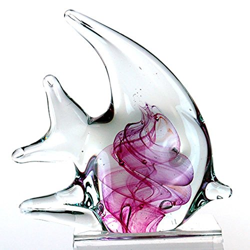 Unison Gifts StealStreet ZBD-559 Ss-Ug-Zbd-559, 4.5" Angel Fish Shaped Glass Blown Decorative Figurine, Pink