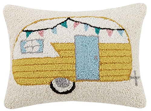Peking Handicraft Vintage Camper Hook Pillow, Multicolored