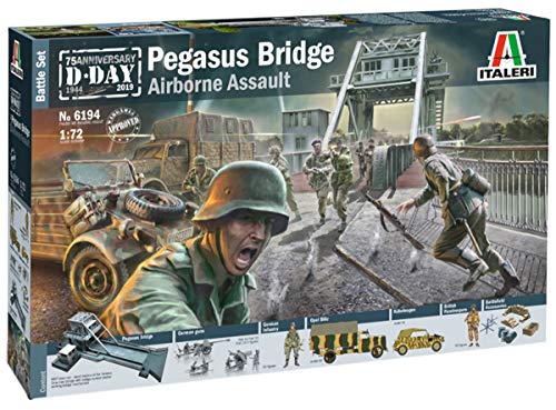 MRC Italeri 6194 ‚Äö√Ñ√¨ 1:72 Battle Set Pegasus Bridge, Building, Stand Model Making, Crafts, Hobby, Gluing, Plastic Kit, Unvarnished
